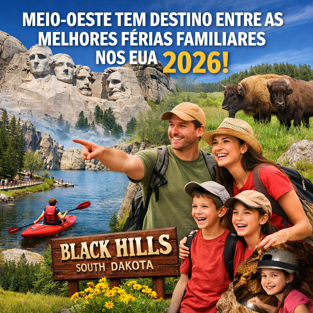 Meio-Oeste tem destino entre as melhores férias familiares nos EUA em 2026