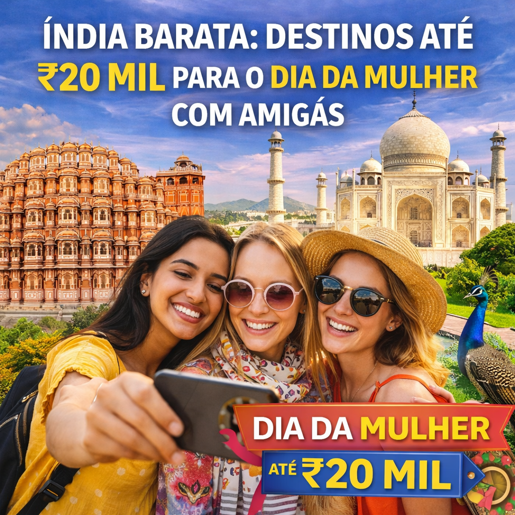 Índia barata: destinos até ₹20 mil para o Dia da Mulher com amigas